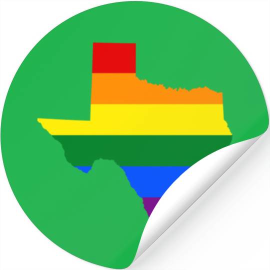Texas Gay Pride Rainbow Flag LGBT Stickers