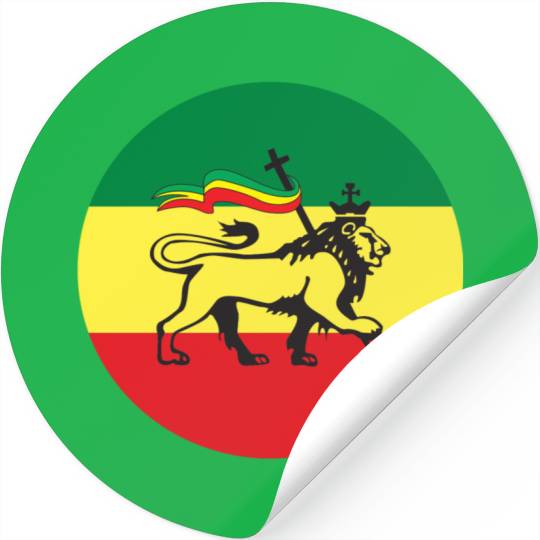 Lion of Judah - Flag of Ethiopia Rastafari Reggae Stickers