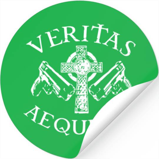 Veritas Aequitas Boondock Saints Irish Vigilante P Stickers