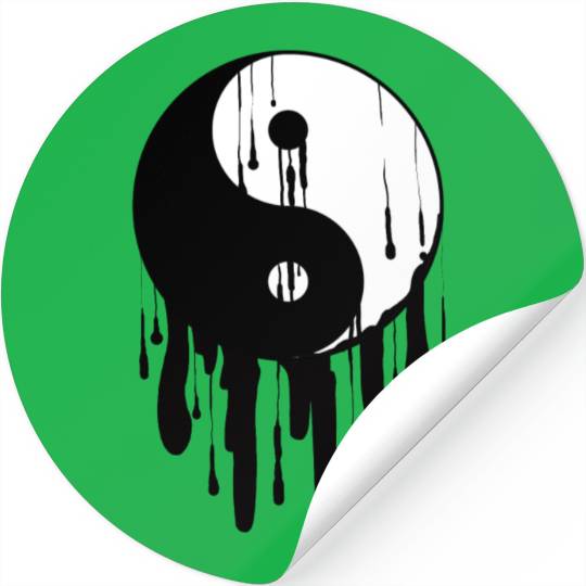 Yin Yang Melting Chinese Tai Chi Symbol Light Stickers