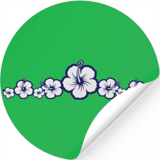 Hawaiian Hibiscus Flowers - Surfing Style Stickers