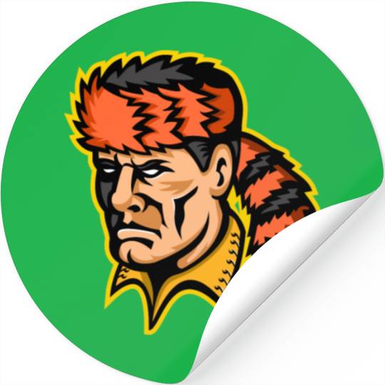 Davy Crockett Mascot Stickers