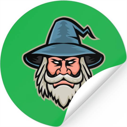 Wizard Head Mascot Stickers