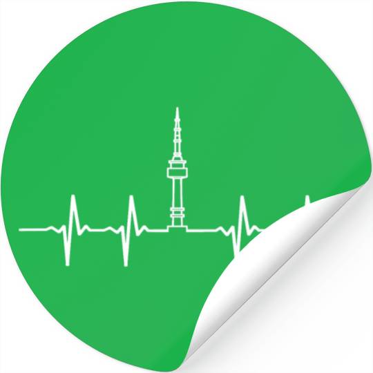 Seoul Heartbeat Korean Namsan Tower Stickers