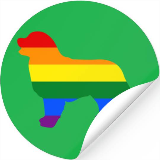 Gay Pride Dog Bernese Mountain Dog Gay Pride Dog Apparel Stickers