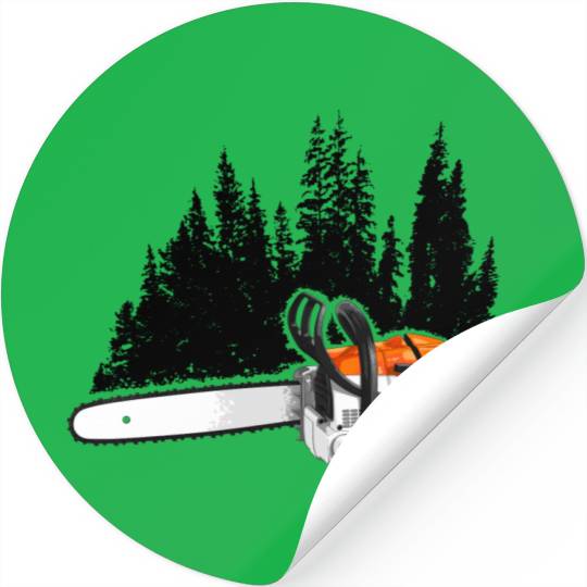 Your Forestry Business - Chainsaw & Pine Forest Stickers