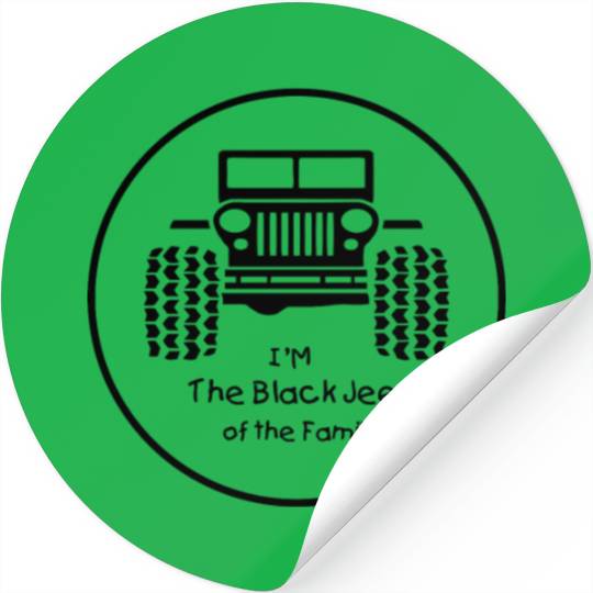 Im the black jeep of the family Stickers