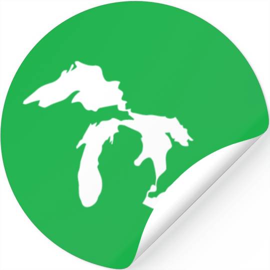 Great lakes white Stickers