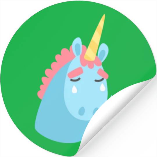 Sad Unicorn Stickers