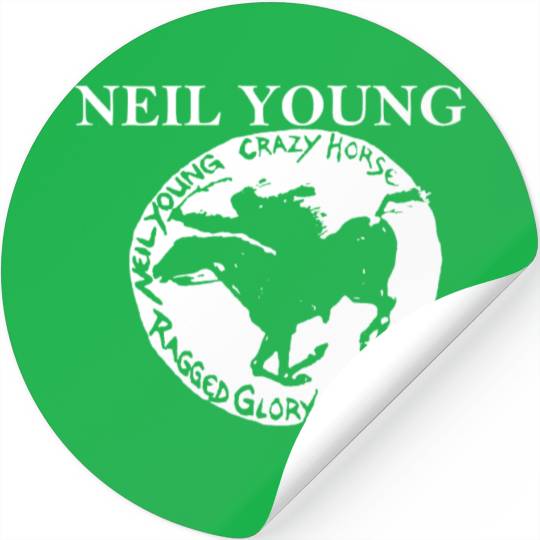 Neil Young Crazy Horse Unisex Retro Rock Horse Stickers