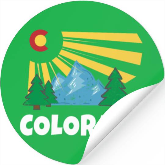 Native Colorado Gifts CO State Flag Sunrise Stickers