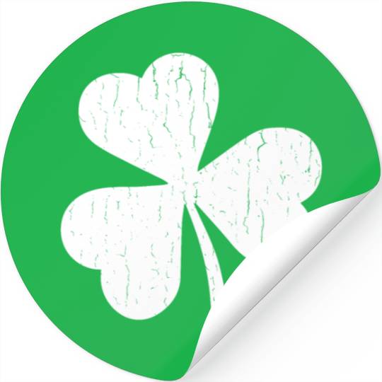 Vintage Distressed Shamrock Stickers
