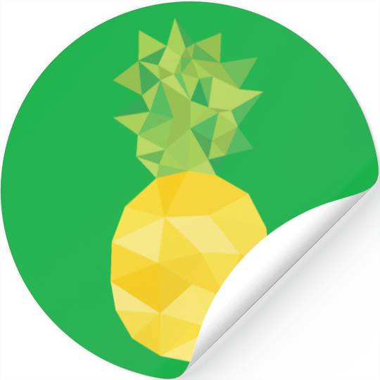 pineapple, pine apple, triangle, food Stickers