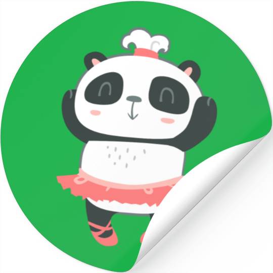 Sweet Panda Family Girl 16 Stickers