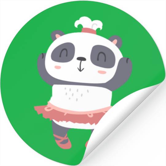 Sweet Panda Family Girl 6 Stickers