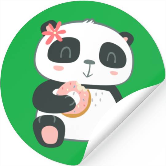 Sweet Panda Family Girl 14 Stickers