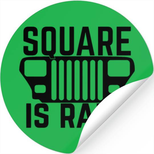 Square is Rare Jeep Stickers