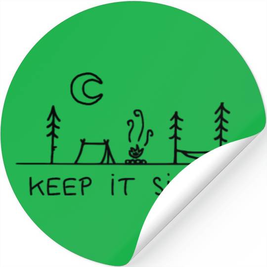 Keep it simple - Camping Stickers