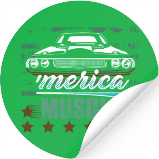 'Merica Muscle Car Stickers