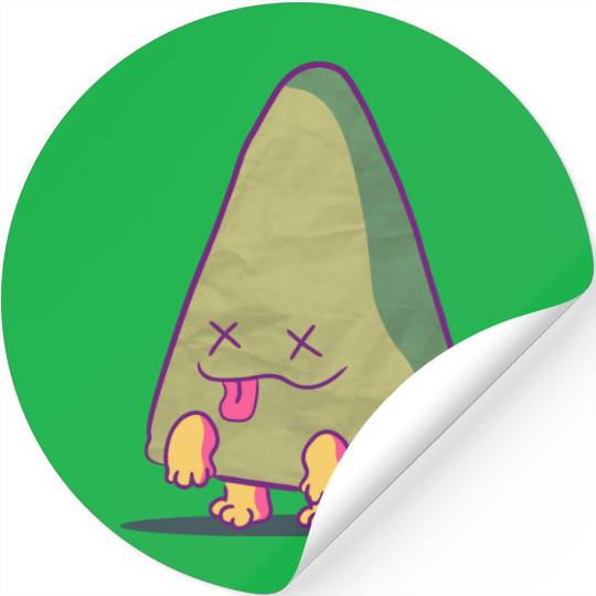 It's not an avocado , it's a zombie triangle! Stickers
