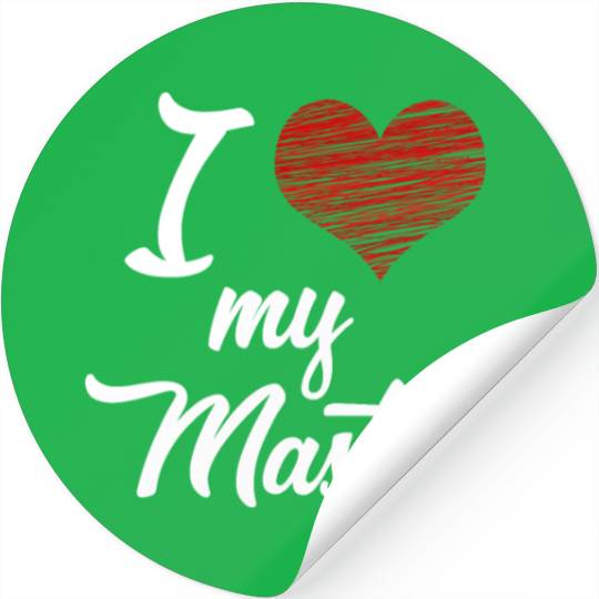 I love my Master BDSM Submissive Sub Slave gift Stickers