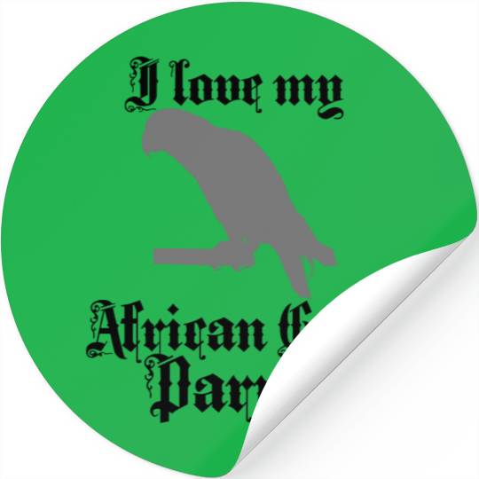 grey parrot Stickers