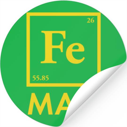 funny iron man science chemistry fe Stickers