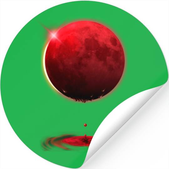 Vampire werewolf blood red moon eclipse Stickers