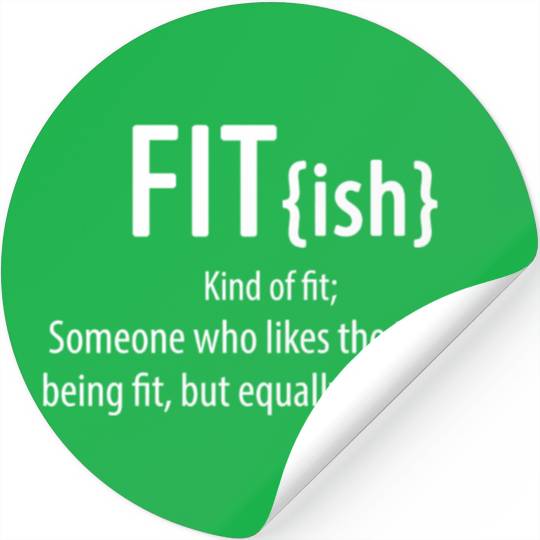 Workout - fittish - funny gym workout pun Stickers