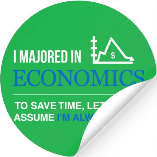 Student - i majored in economics men Stickers