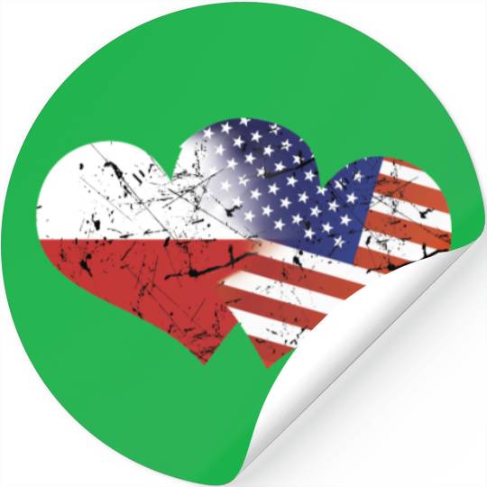 Poland Flag USA Flag Polish Independence Day Polish Flag American Flag Stickers