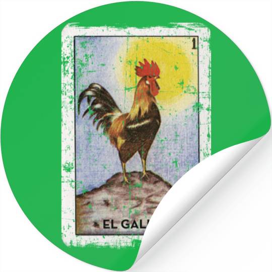 El Gallo Mexican Loteria Bingo Card Stickers