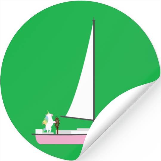 Unicorn Sailing Funny Stickers Gift for Sailors