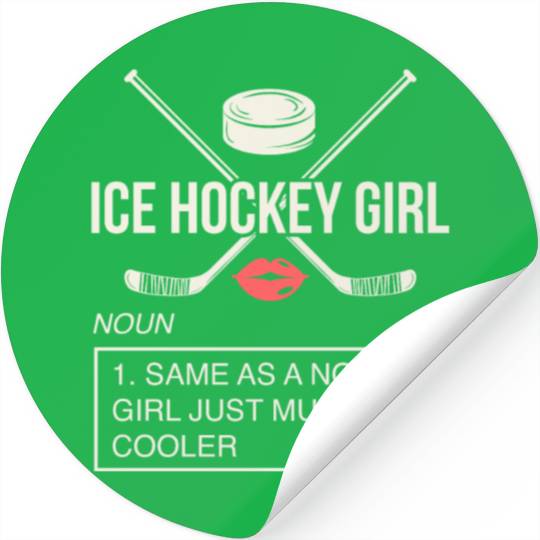 ICE HOCKEY: Ice Hockey Girl Stickers
