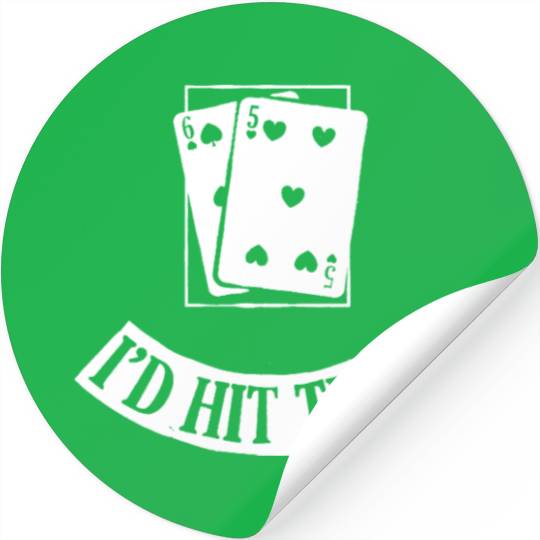 Funny Cards Black Jack Blackjack Gamble Casino Las Stickers