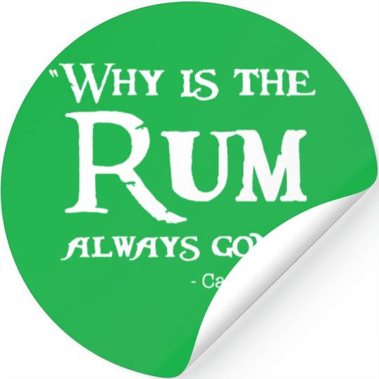 Disney Captain Jack Sparrow Why is the Rum Always Stickers
