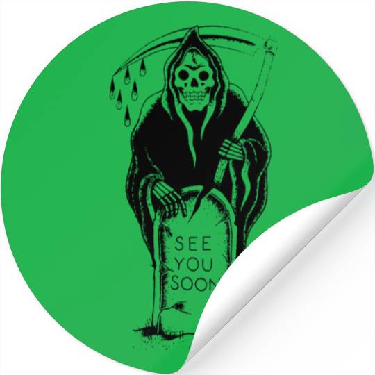 Grim Reaper See You Soon tattoo Stickers