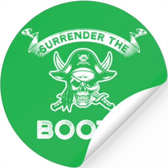 Pirate - Surrender The Booty Stickers