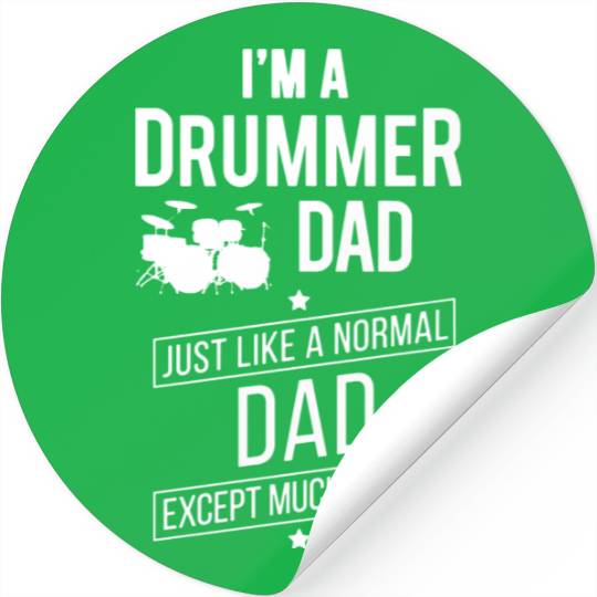Drummer Dad Stickers