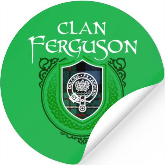 Ferguson Surname Scottish Clan Tartan Crest Badge Stickers