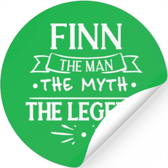 Finn The Man The Myth The Legend Gift Birthday Stickers