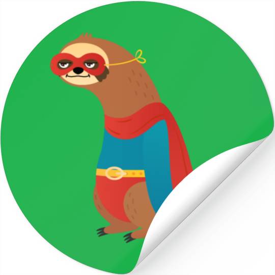 sloth superhero Stickers