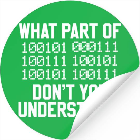 Binaer Code Computer Science Student Stickers