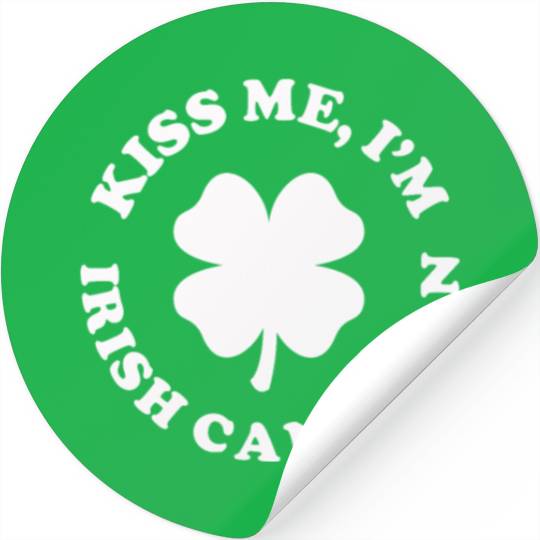 Kiss Me Im Irish Canadian Stickers