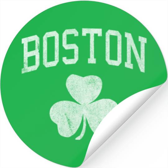 Boston irish Shamrock Stickers