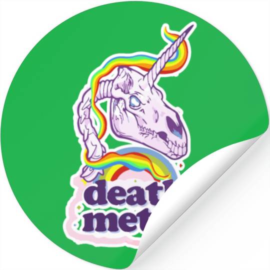 Death Metal Unicorn Stickers