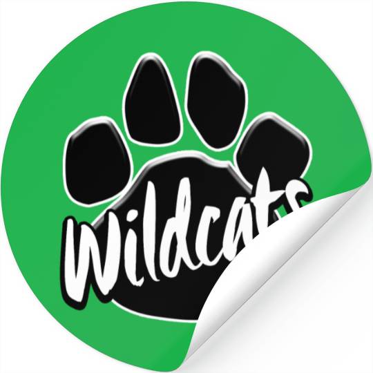 Wildcats Paw Print Mascot School Pride Stickers