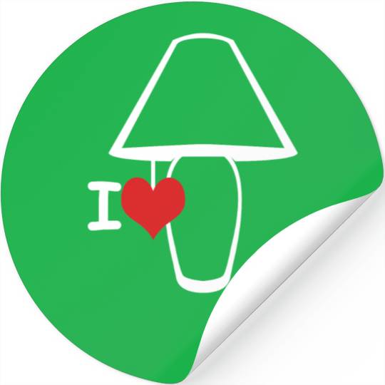 I Love Lamp Stickers