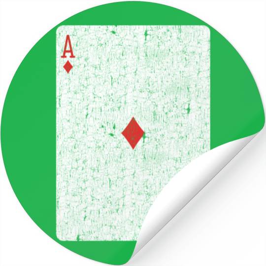 ace of diamonds playing card Stickers
