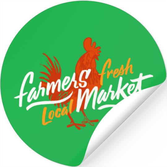 Rooster Farmers Market Stickers